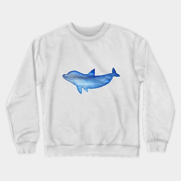 Cute watercolor dolphin Crewneck Sweatshirt by WatercolorFun